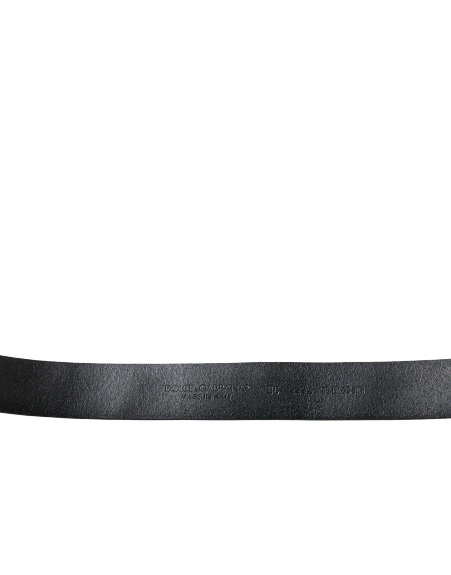Ceinture Dolce & Gabbana en cuir noir orné avec boucle gravée