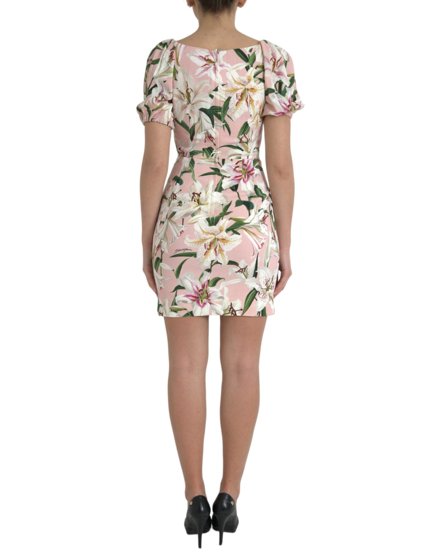 Robe fourreau extensible en viscose rose Lily de Dolce & Gabbana