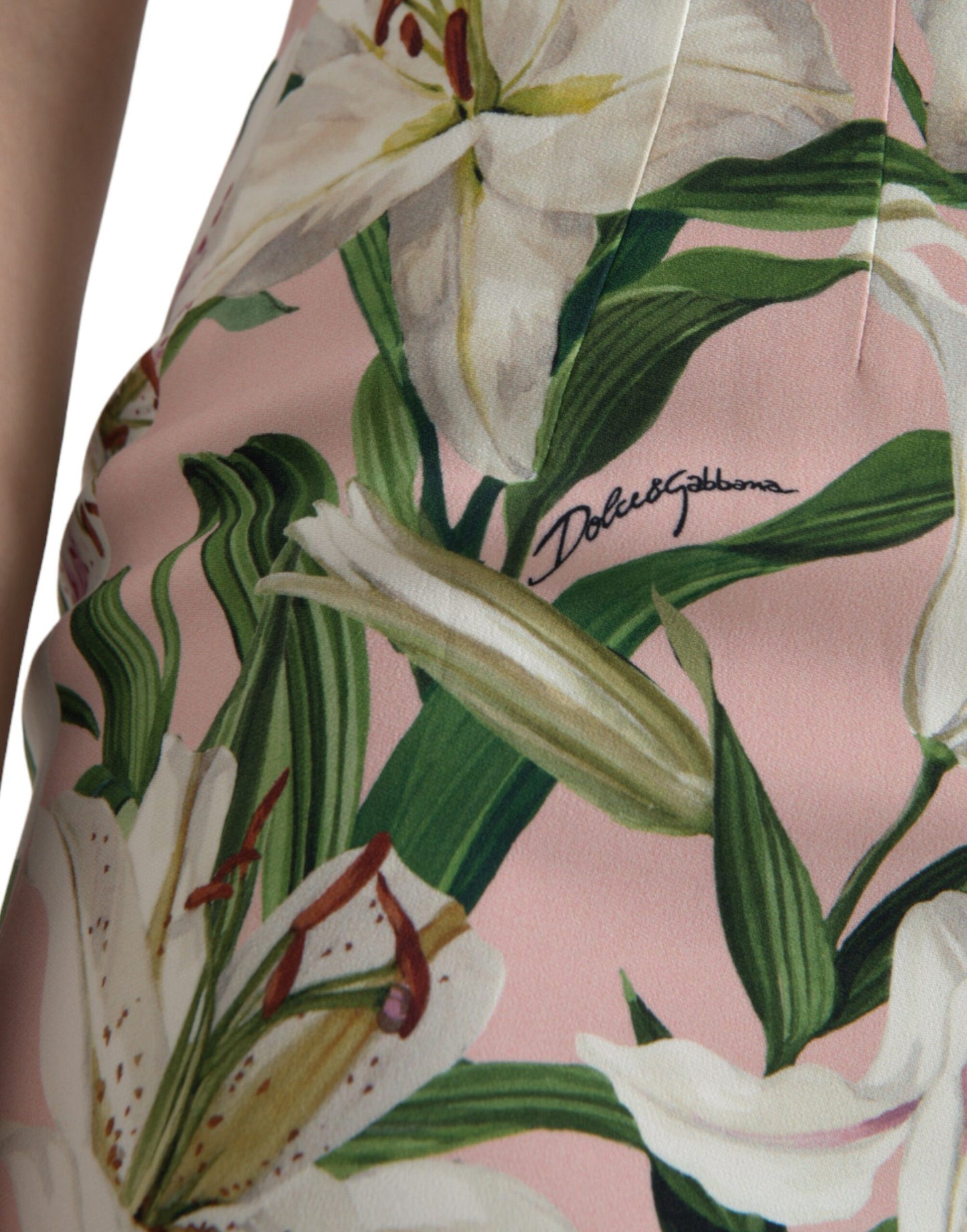 Robe fourreau extensible en viscose rose Lily de Dolce & Gabbana