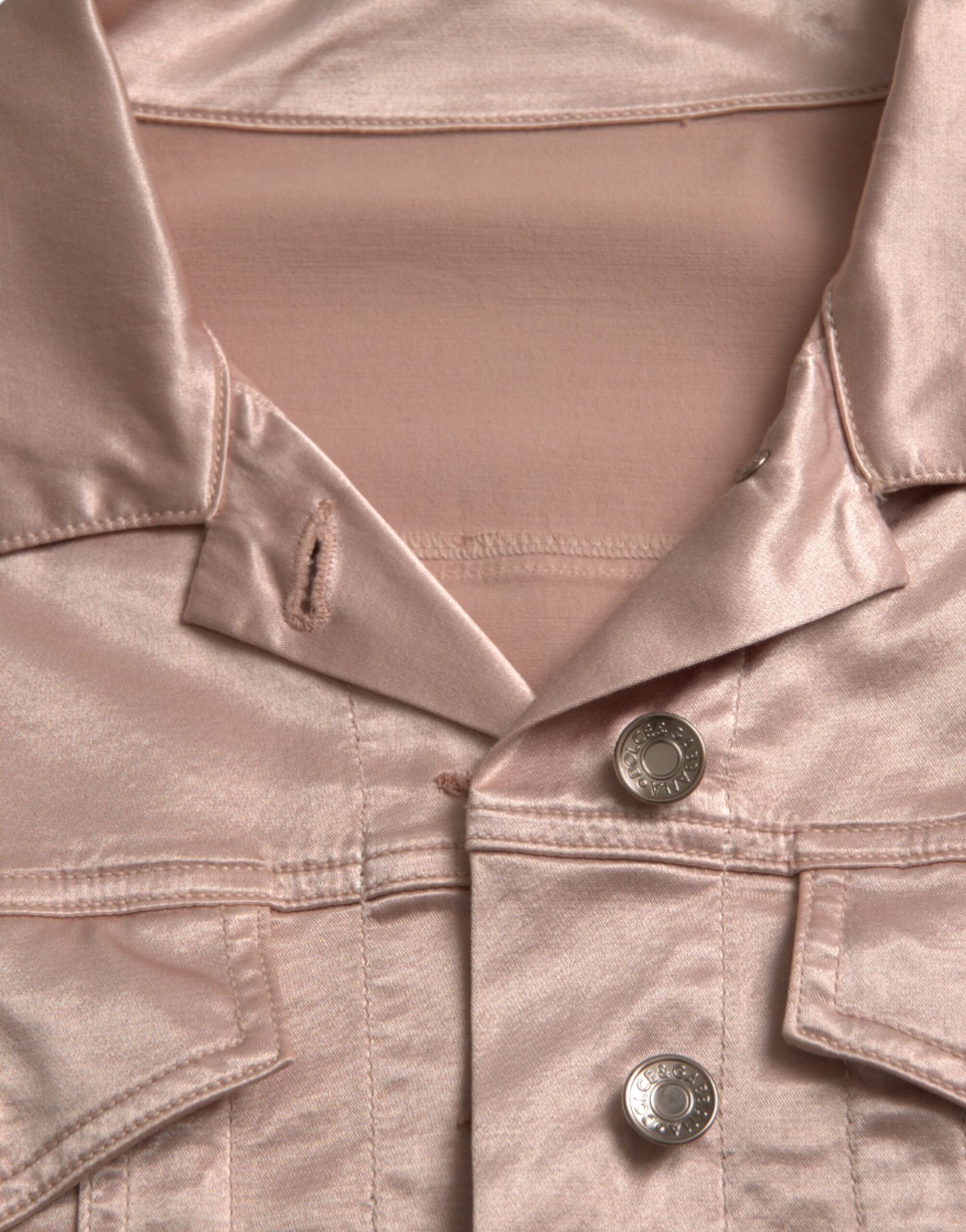 Veste courte à col extensible en coton rose Dolce & Gabbana