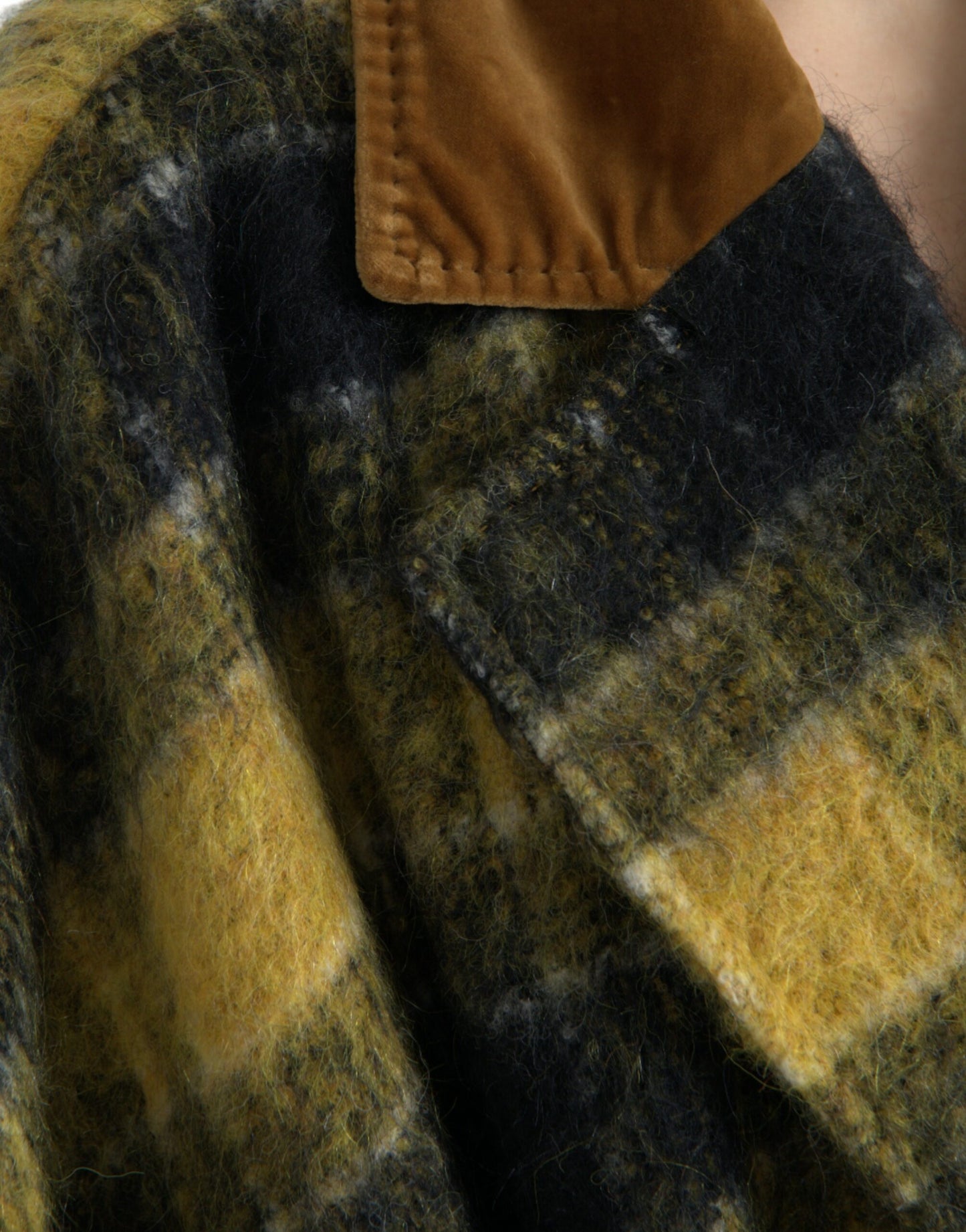 Dolce & Gabbana - Manteau à manches longues à carreaux jaunes