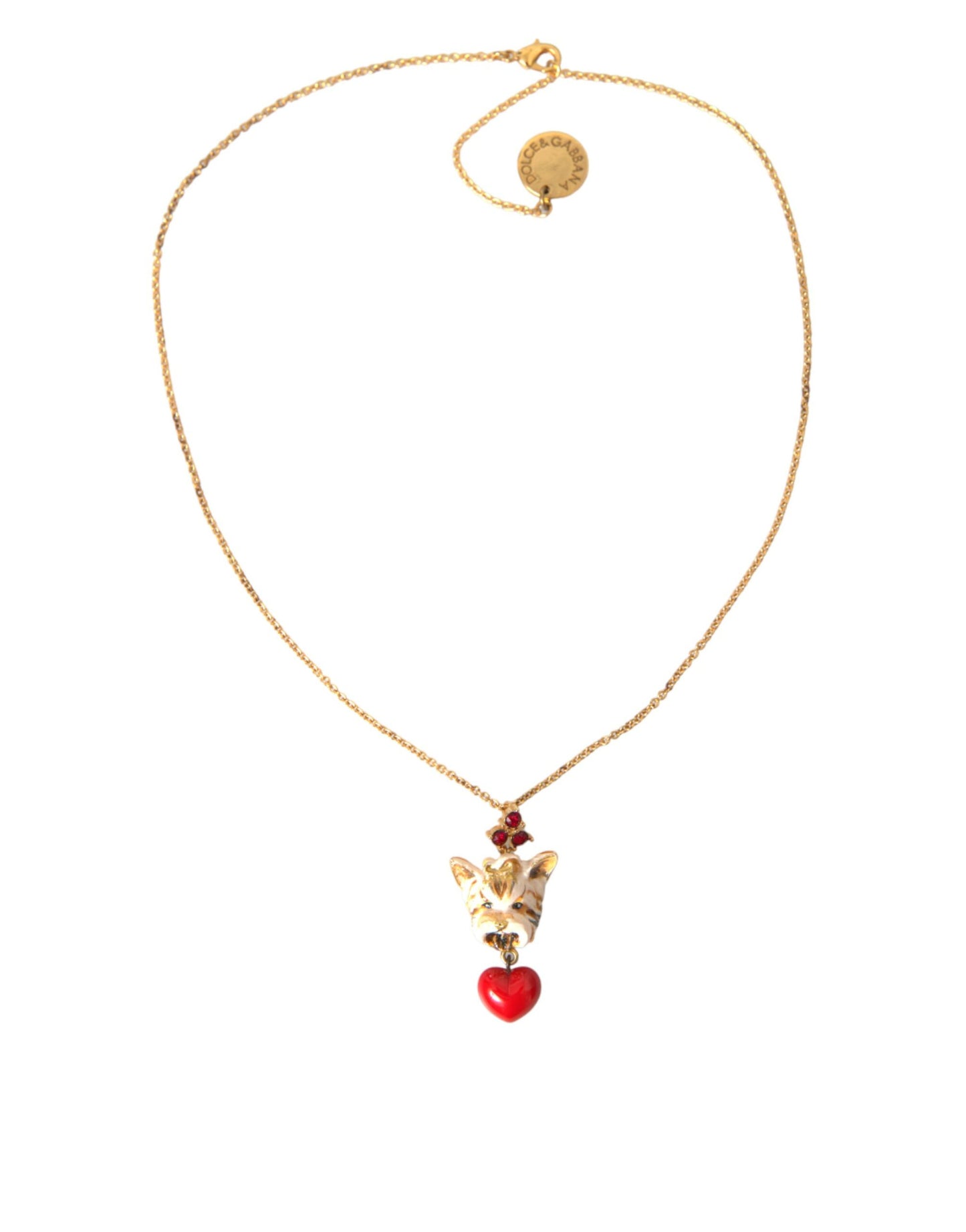 Collier Dolce & Gabbana avec pendentif en forme de cœur et chaîne en laiton doré