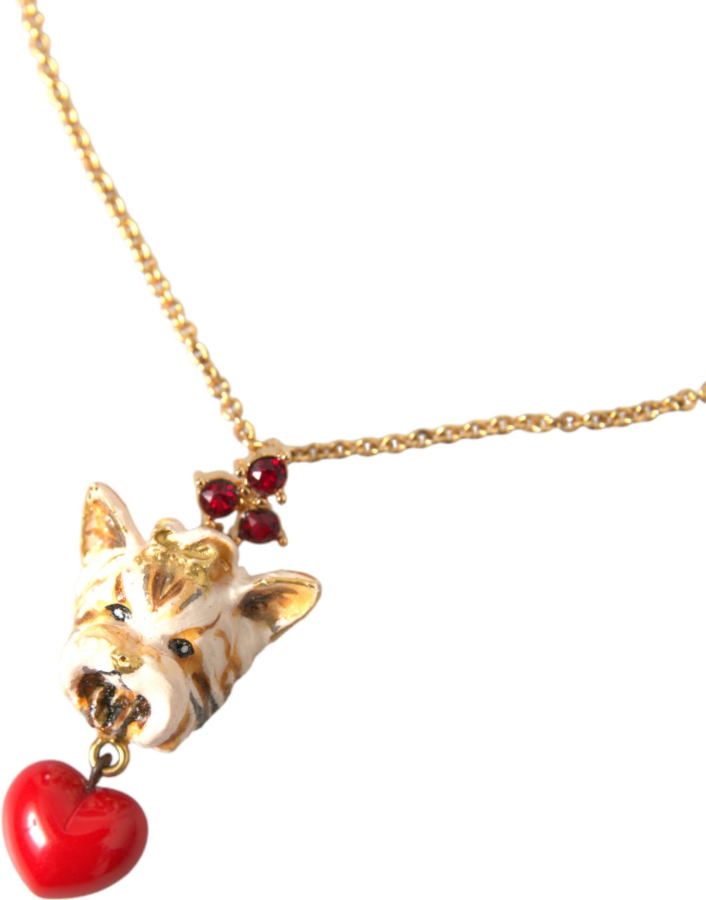 Collier Dolce & Gabbana avec pendentif en forme de cœur et chaîne en laiton doré
