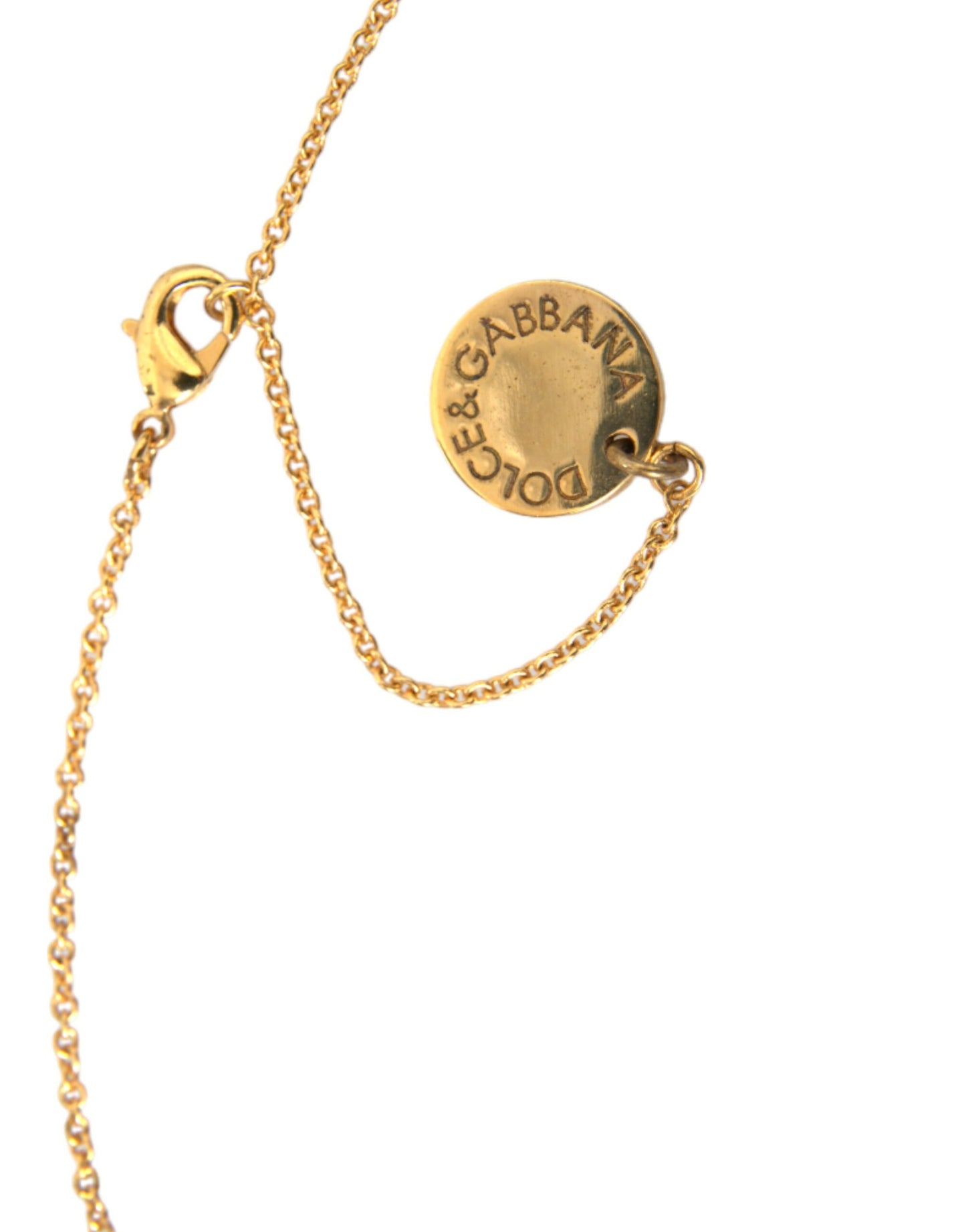 Collier Dolce & Gabbana avec pendentif en forme de cœur et chaîne en laiton doré