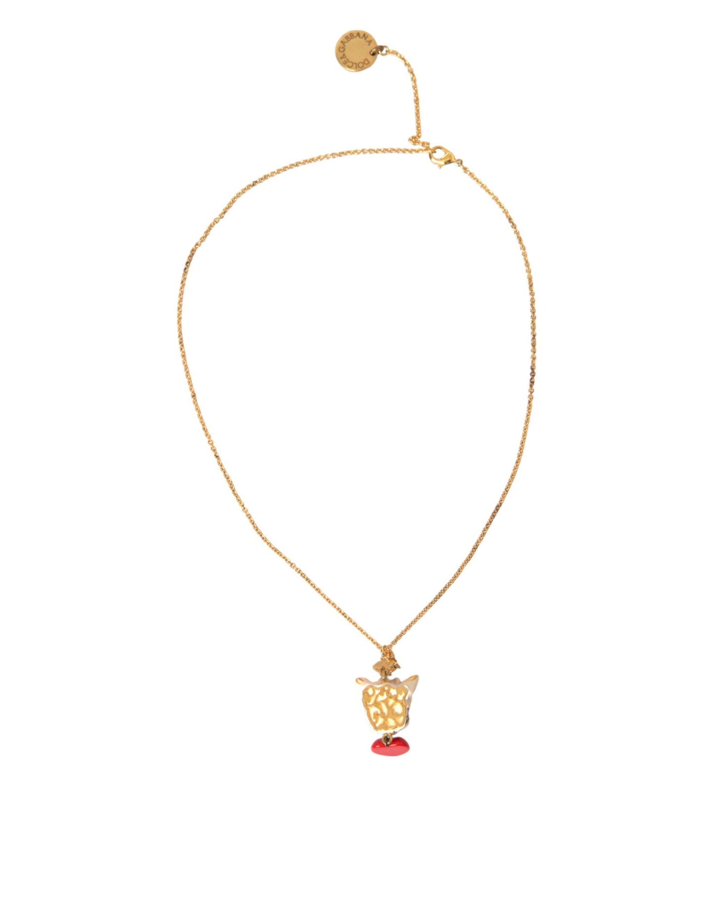 Collier Dolce & Gabbana avec pendentif en forme de cœur et chaîne en laiton doré