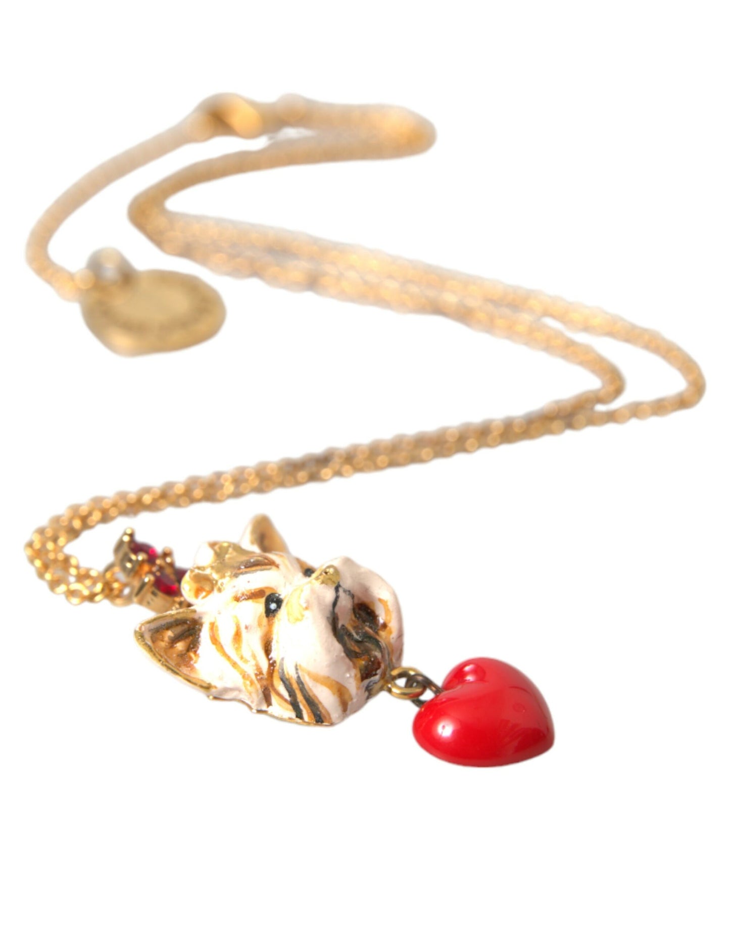 Collier Dolce & Gabbana avec pendentif en forme de cœur et chaîne en laiton doré