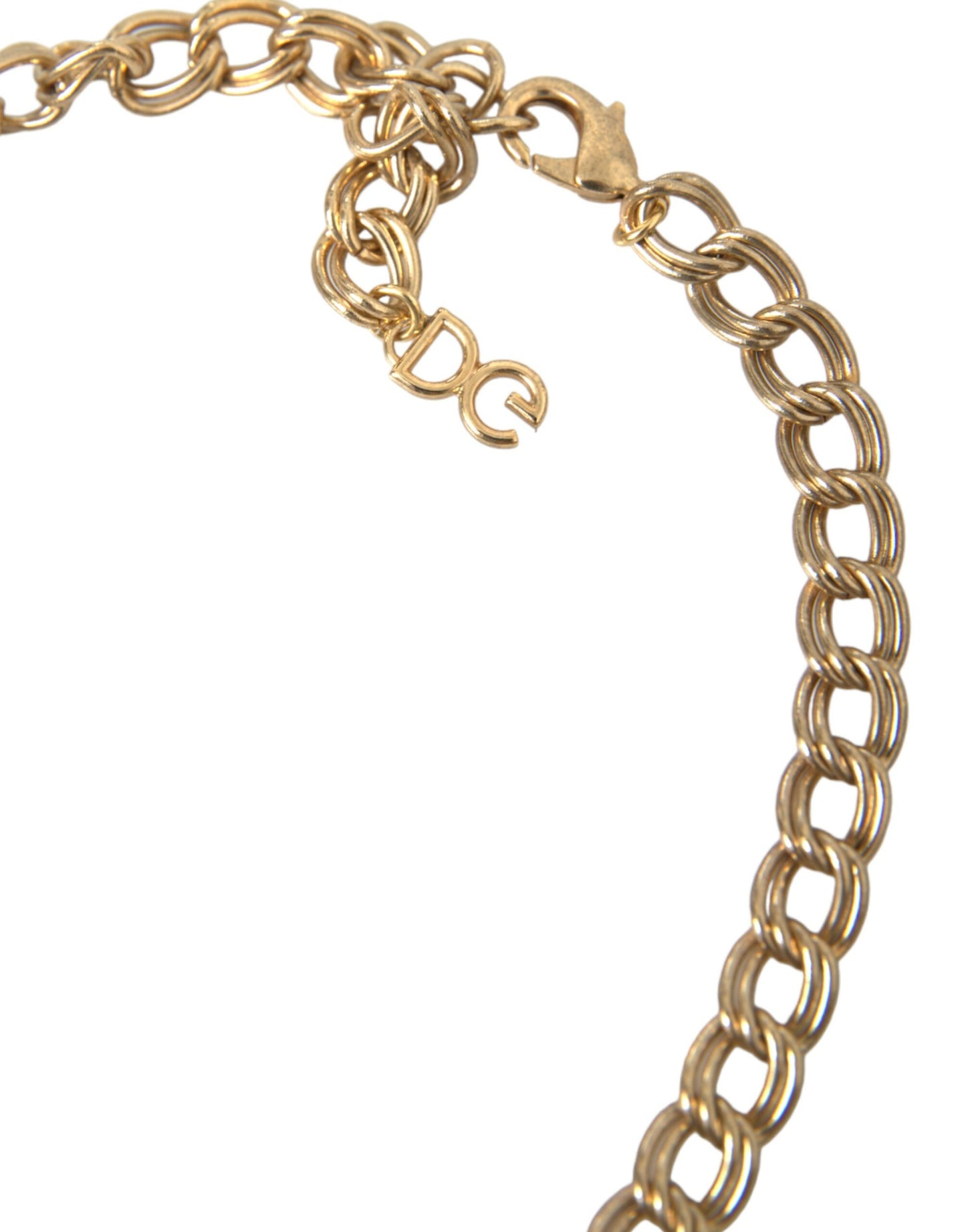 Collier Dolce & Gabbana avec pendentif étoile fraise et croix en or