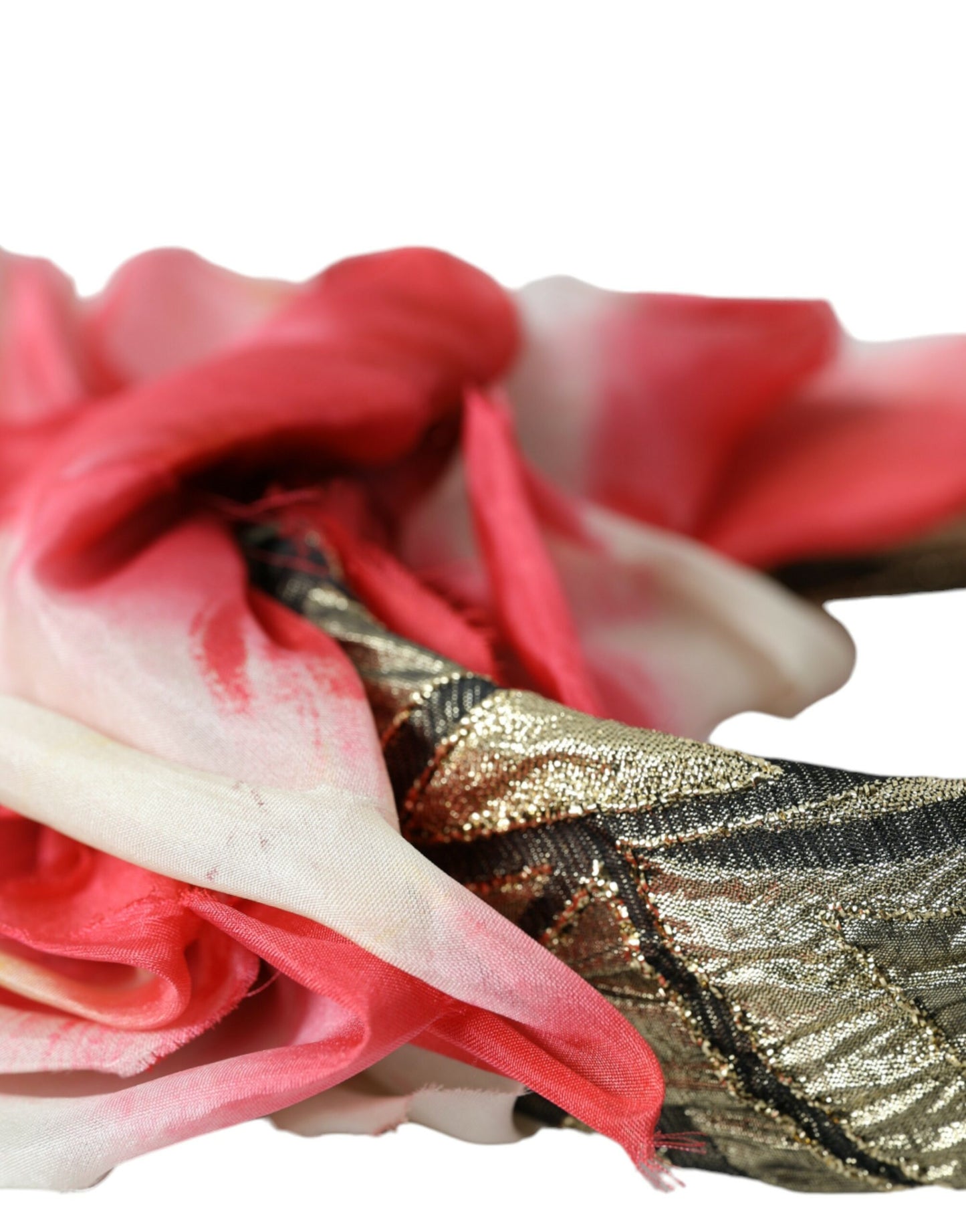 Dolce & Gabbana Multicolor Floral Applique Seide Damen Stirnband Diadem