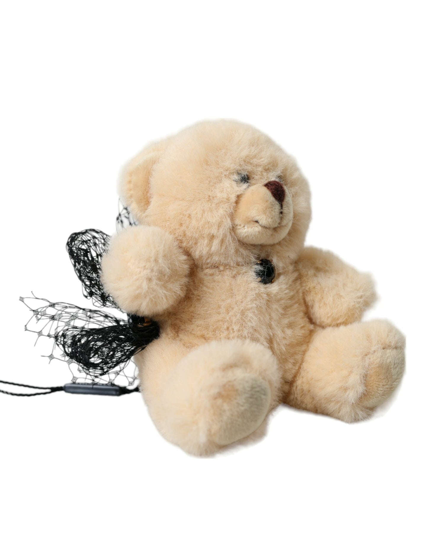 Pince à cheveux en maille filet beige Teddy Bear de Dolce & Gabbana