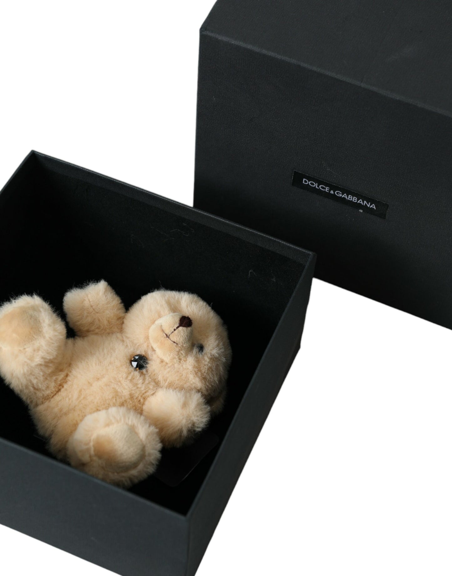 Pince à cheveux en maille filet beige Teddy Bear de Dolce & Gabbana