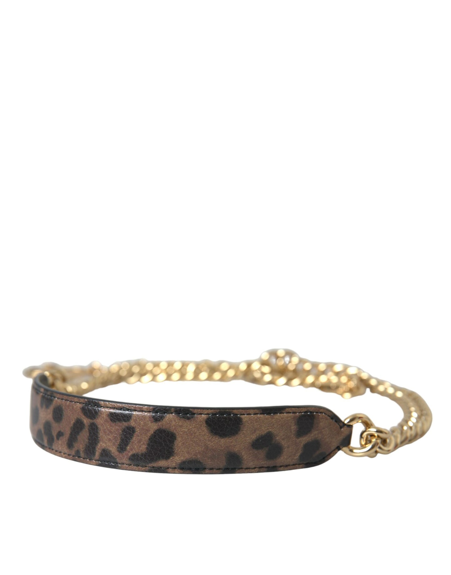 Bandoulière accessoire pour sac à main léopard marron Dolce & Gabbana