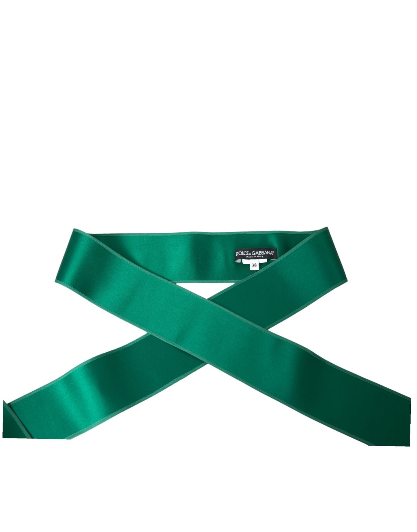 Ceinture en satin de soie vert Dolce & Gabbana pour femme