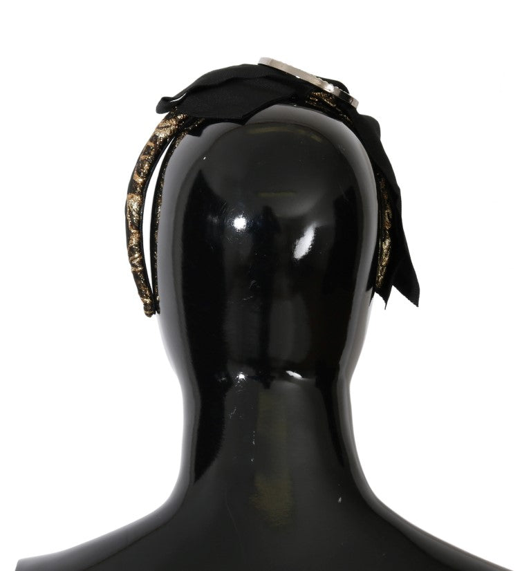 Bandeau diadème Dolce & Gabbana en cristal noir et blanc