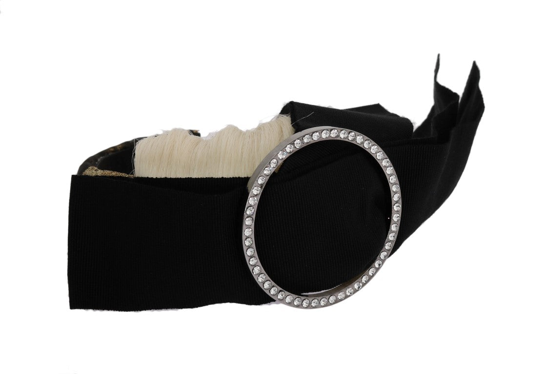 Bandeau diadème Dolce & Gabbana en cristal noir et blanc