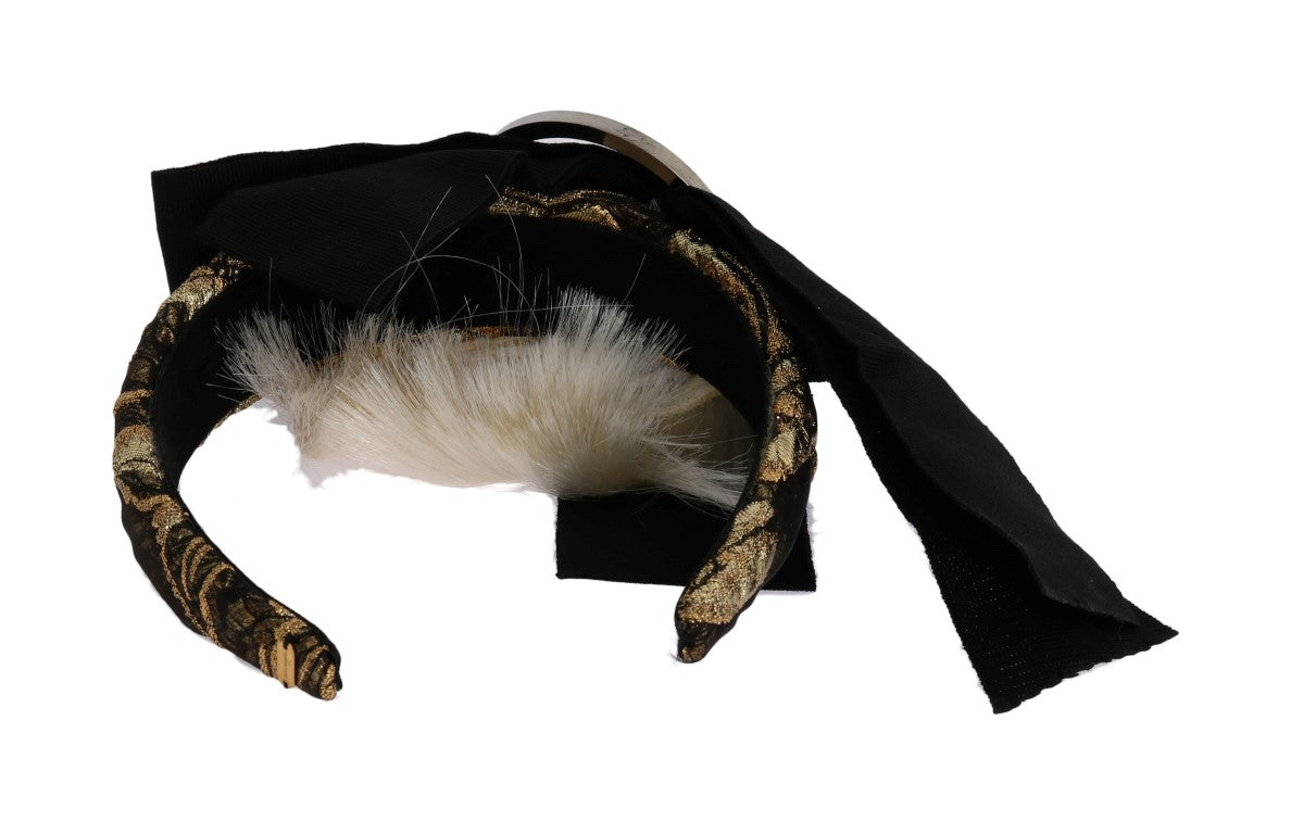 Bandeau diadème Dolce & Gabbana en cristal noir et blanc