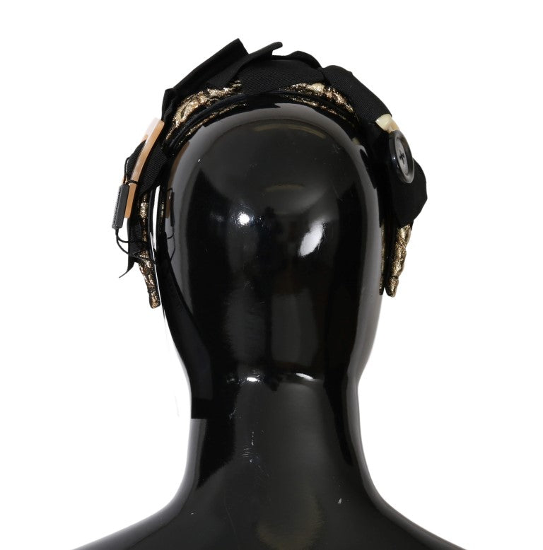 Bandeau à cheveux marron en cristal transparent Dolce & Gabbana