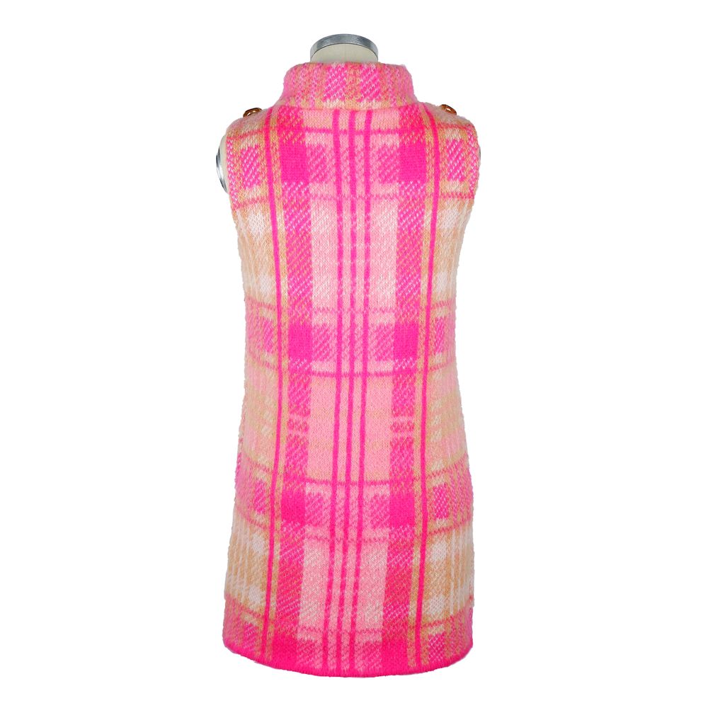Elisabetta Franchi Fuchsia Marabou Robe Femme
