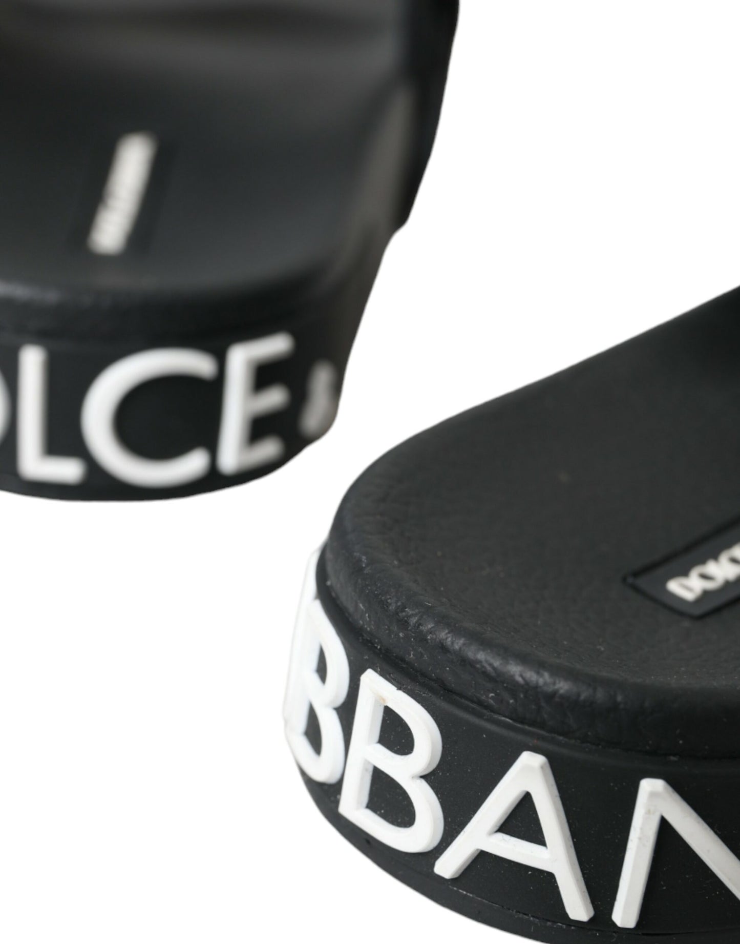 Claquettes plates en néoprène noir Dolce & Gabbana, chaussures de plage