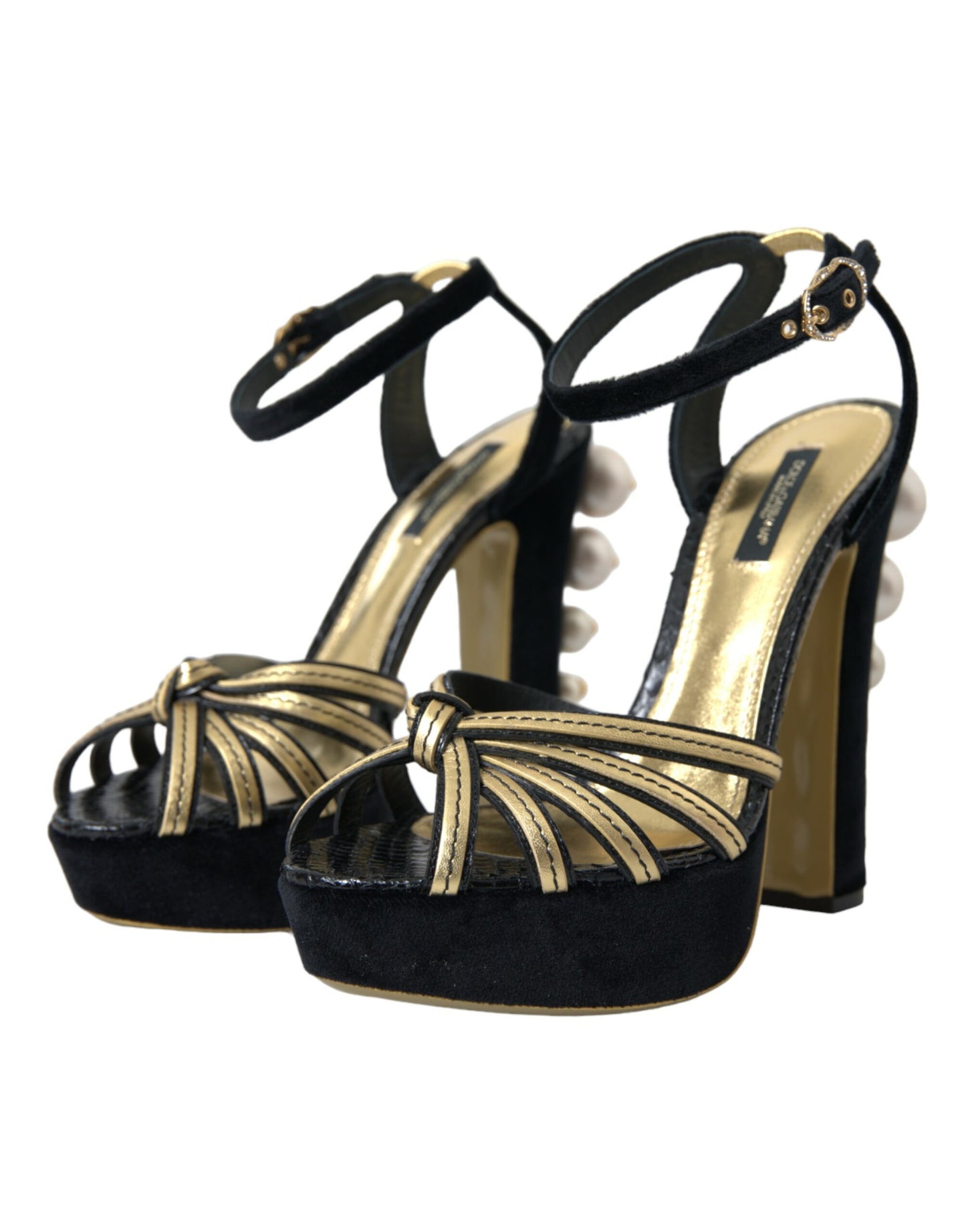 Sandales à talons ornées de cristaux Dolce & Gabbana