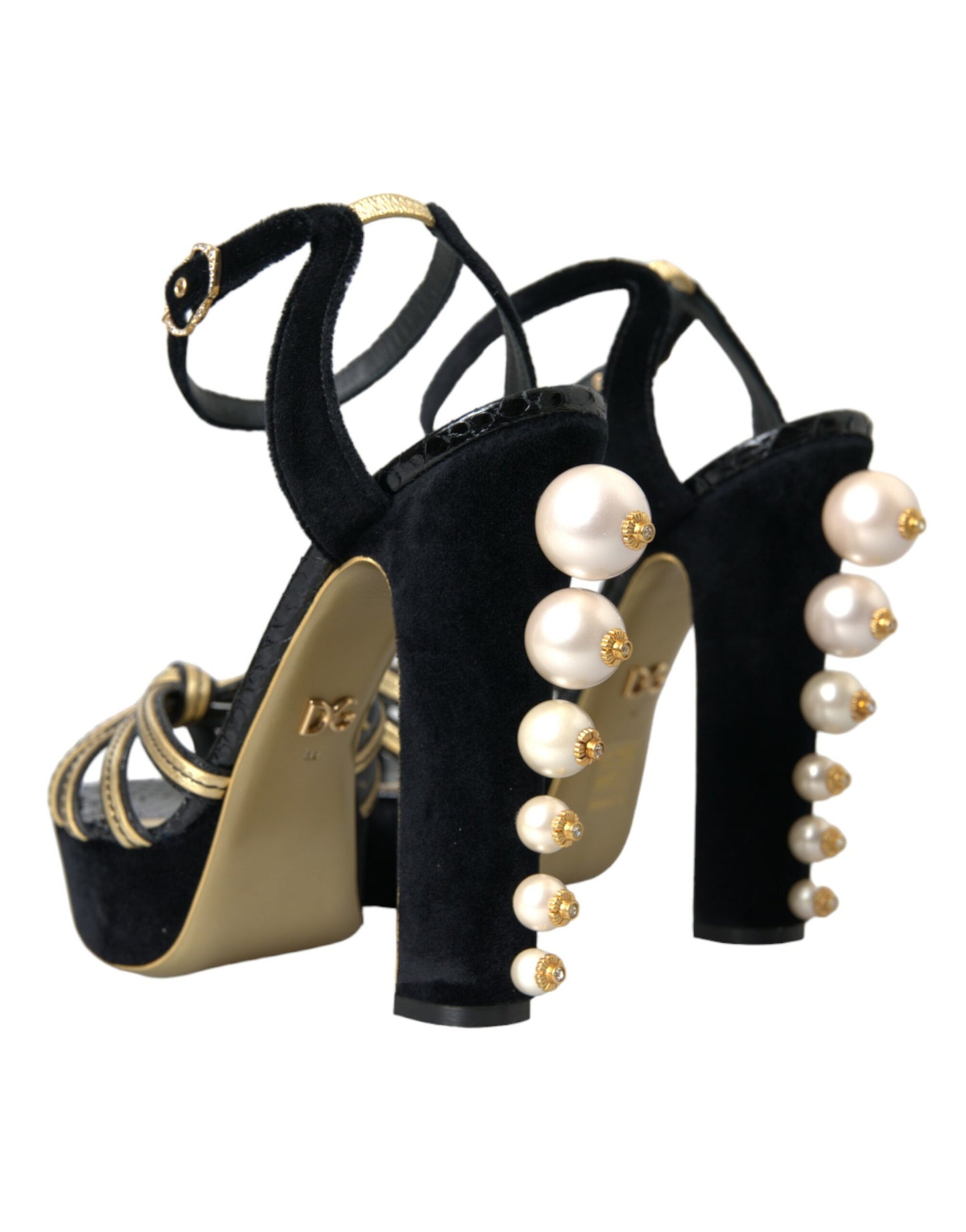 Sandales à talons ornées de cristaux Dolce & Gabbana