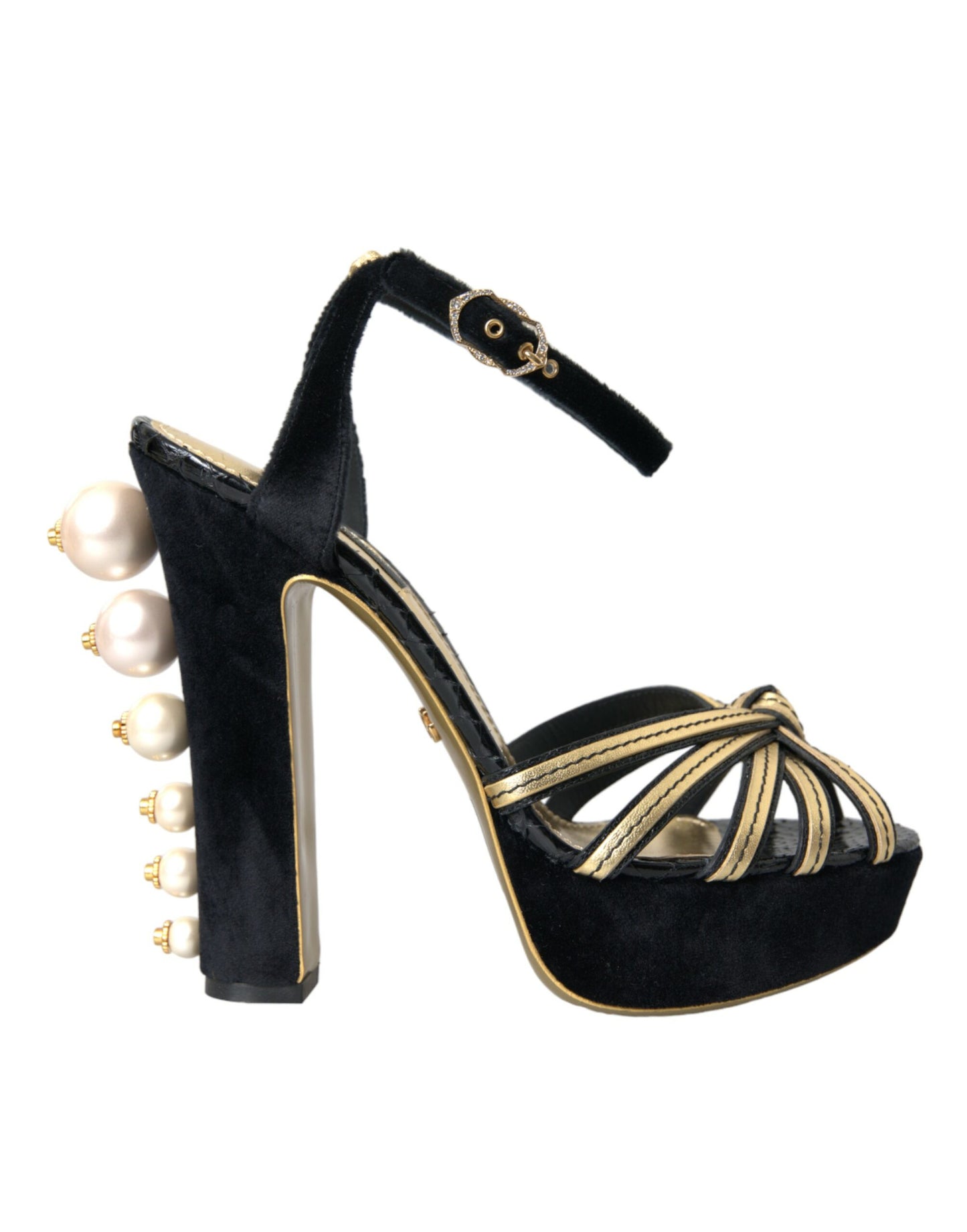 Sandales à talons ornées de cristaux Dolce & Gabbana