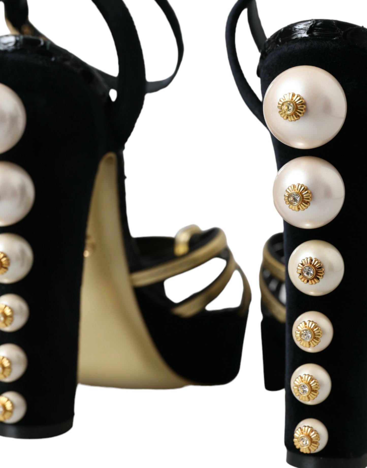 Sandales à talons ornées de cristaux Dolce & Gabbana