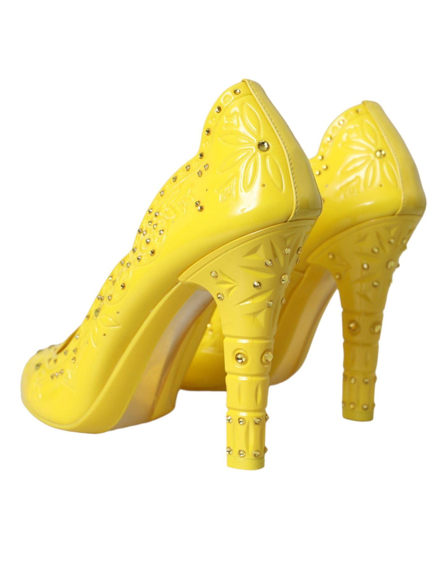 Escarpins à talons Dolce & Gabbana CINDERELLA en cristal jaune