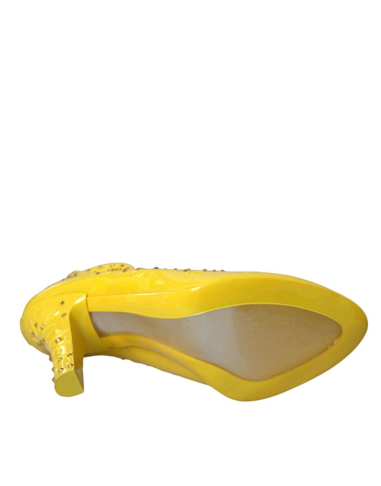 Escarpins à talons Dolce & Gabbana CINDERELLA en cristal jaune