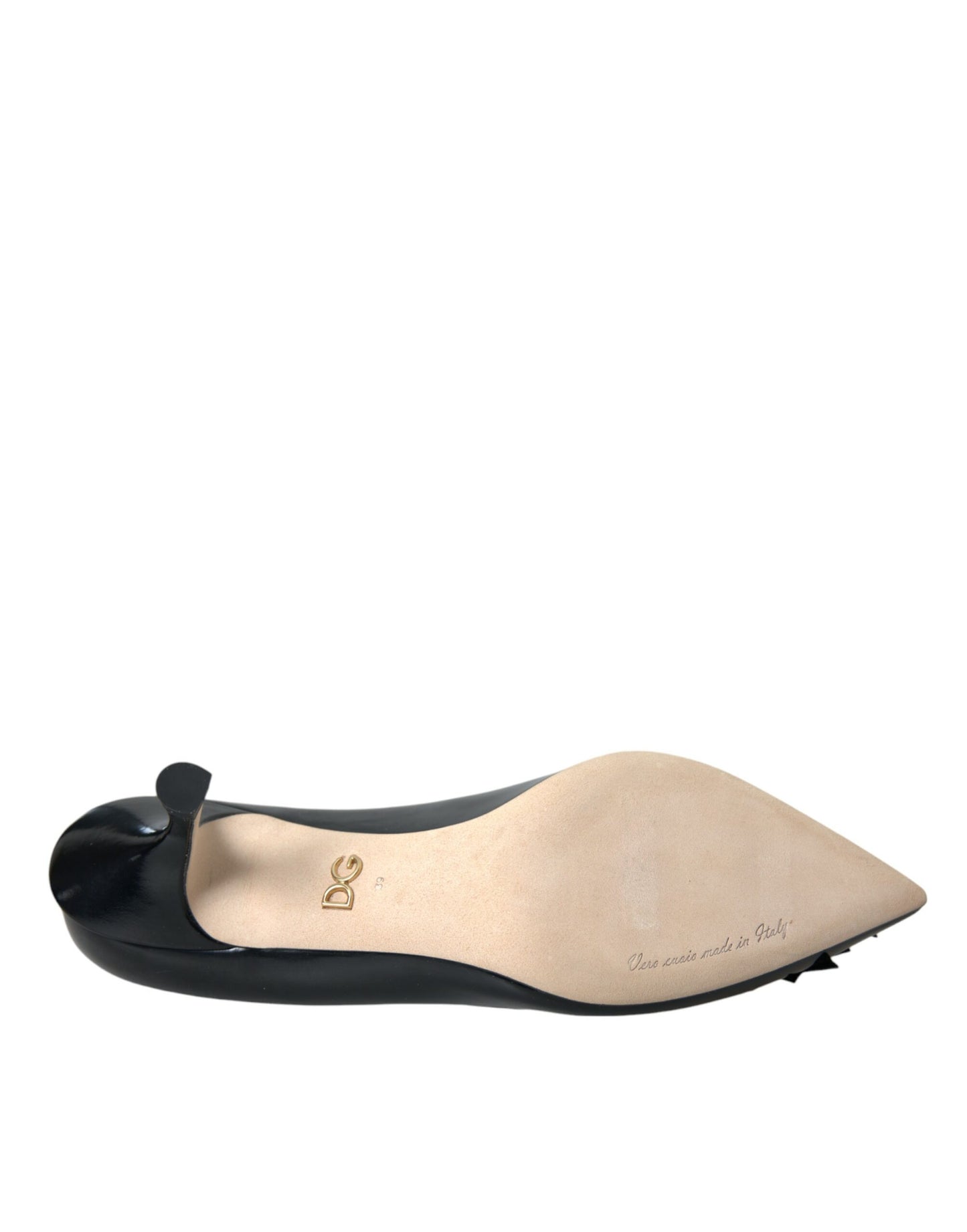 Escarpins à talons en cuir noir Dolce & Gabbana BOOM Patch