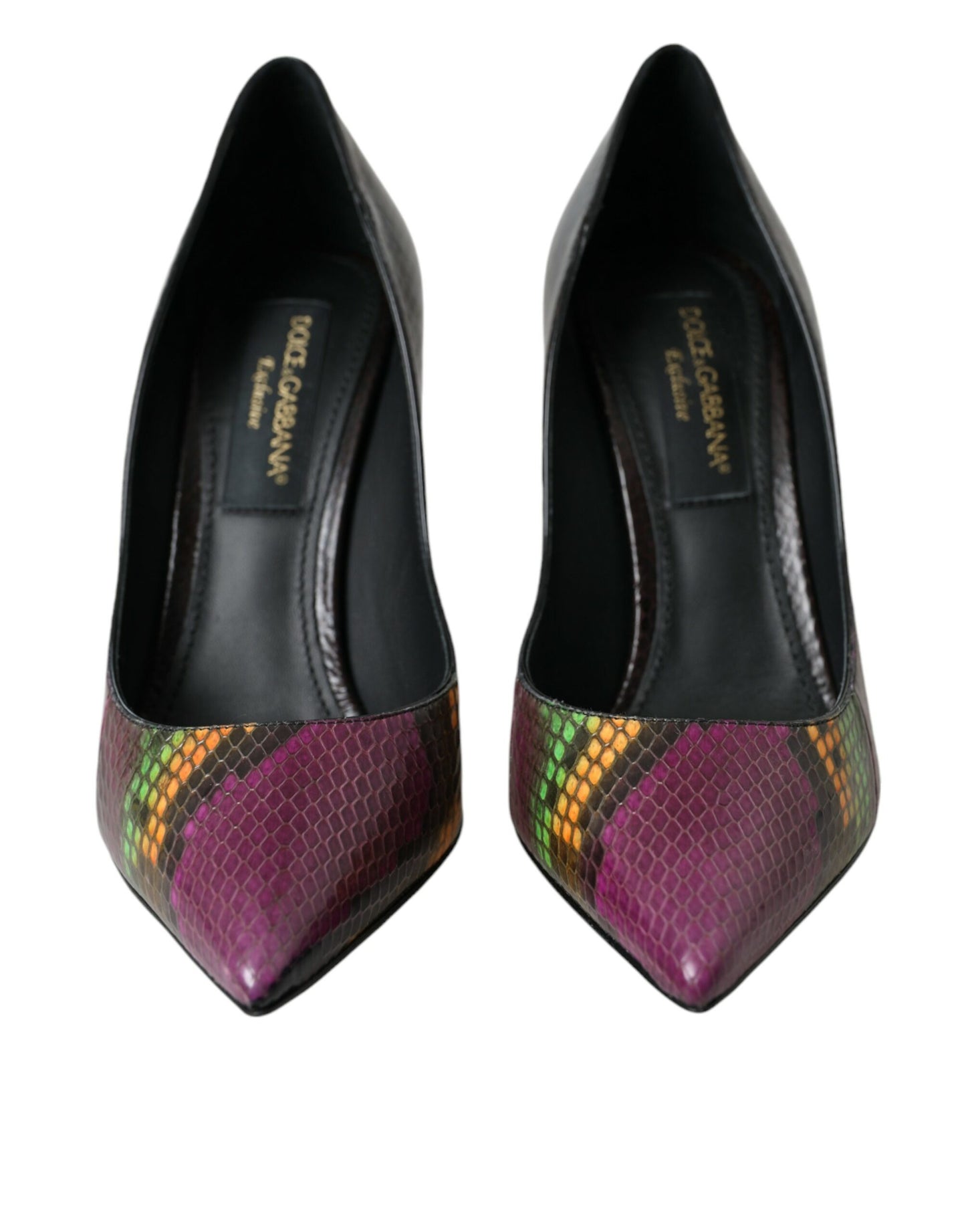 Dolce & Gabbana Multicolor Exotic Leather Heels Pumps Schuhe
