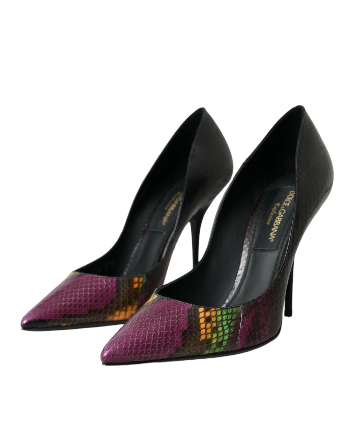 Dolce & Gabbana Multicolor Exotic Leather Heels Pumps Schuhe