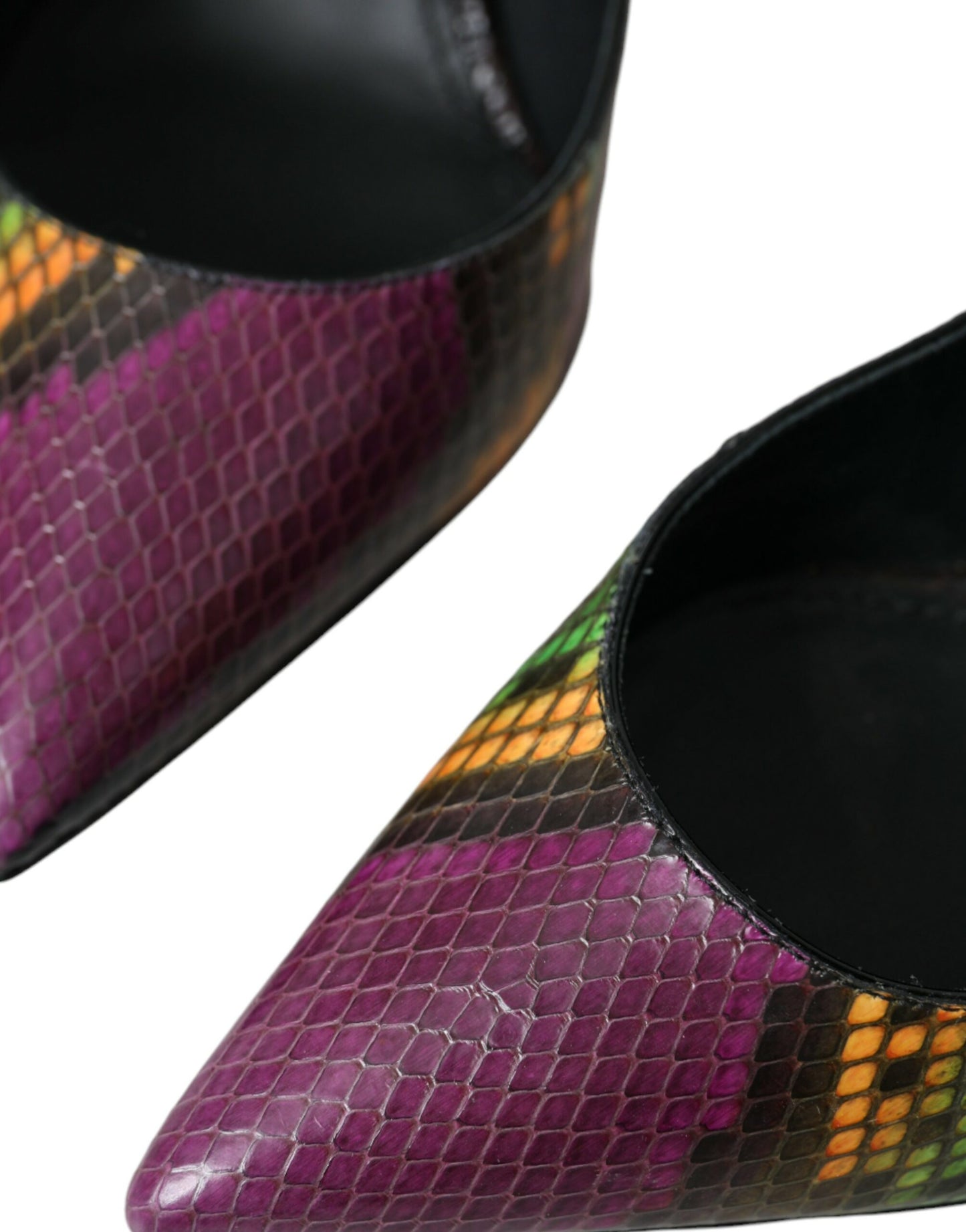 Dolce & Gabbana Multicolor Exotic Leather Heels Pumps Schuhe