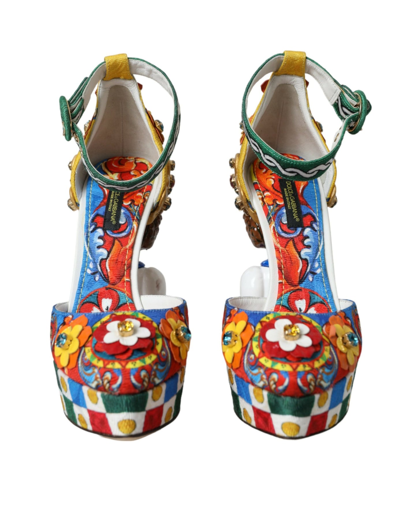 Dolce & Gabbana Sandales multicolores ornées Carretto