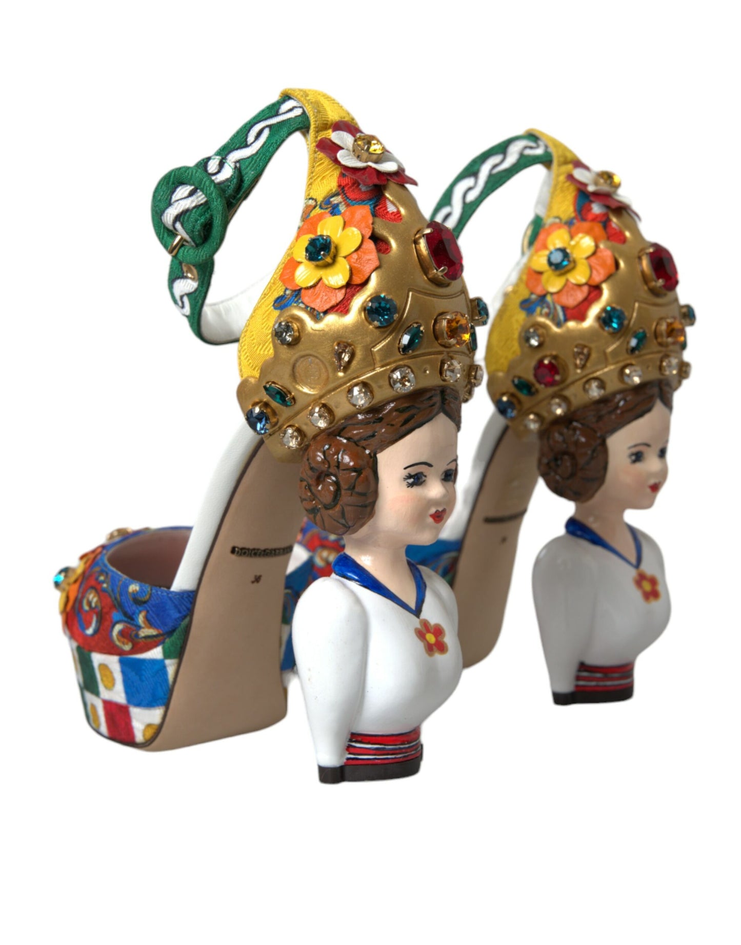 Dolce & Gabbana Sandales multicolores ornées Carretto
