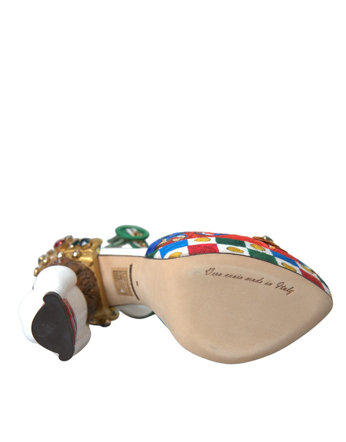 Dolce & Gabbana Sandales multicolores ornées Carretto