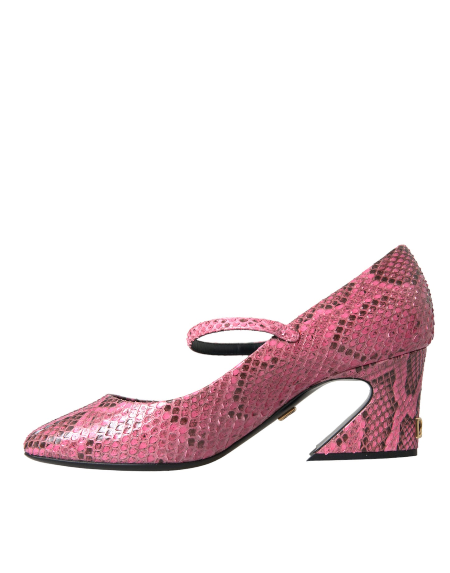 Chaussures à talons Mary Jane en cuir python rose Dolce & Gabbana