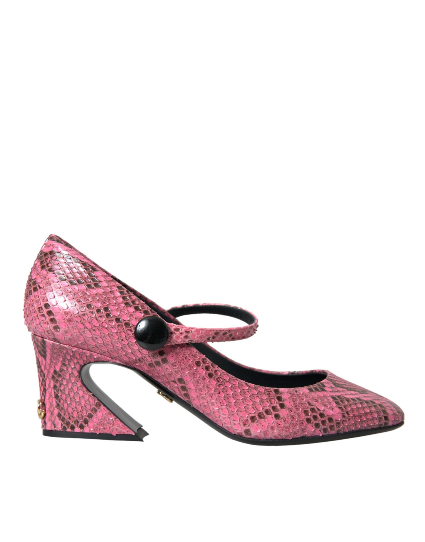 Chaussures à talons Mary Jane en cuir python rose Dolce & Gabbana