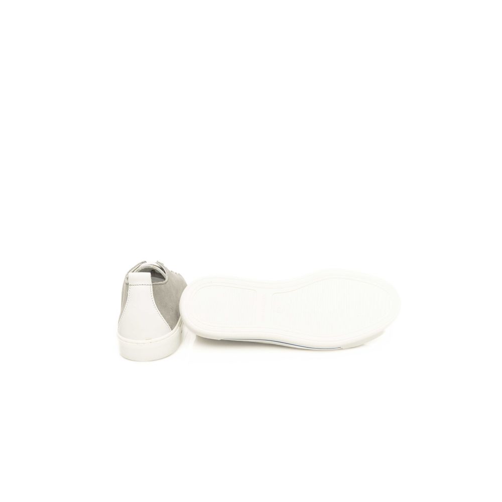 Cerruti 1881 Gray Cowhide Men Sneaker