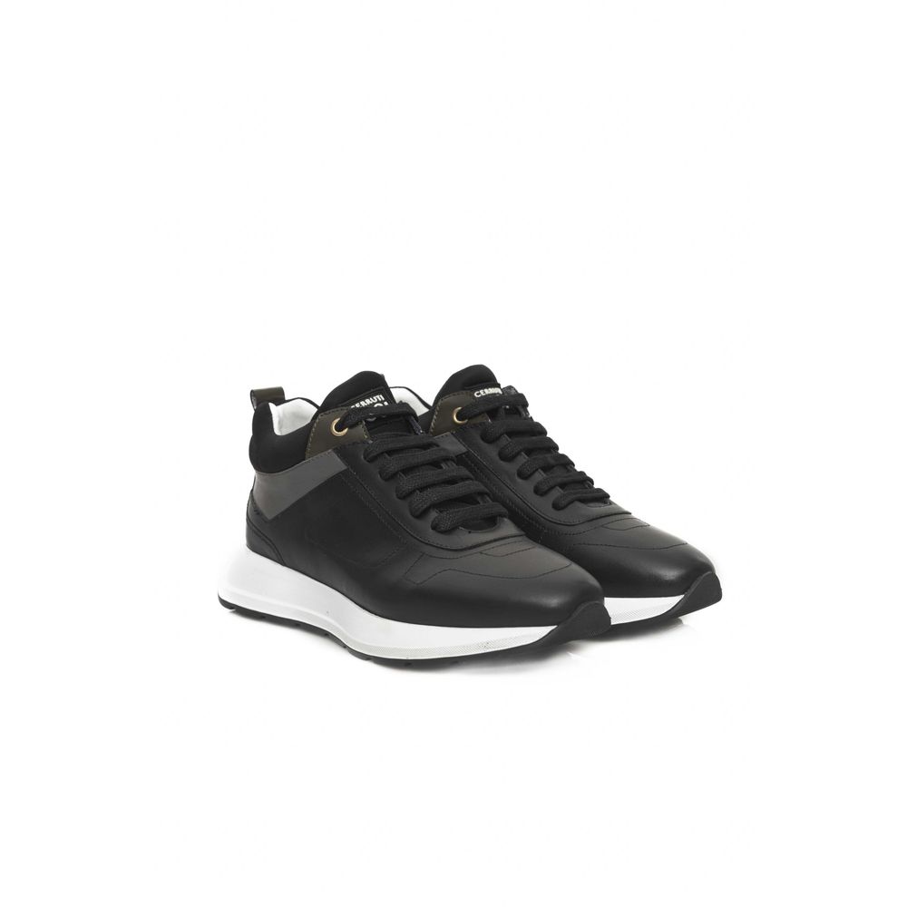 Cerruti 1881 Damen-Sneaker aus schwarzem Rindsleder
