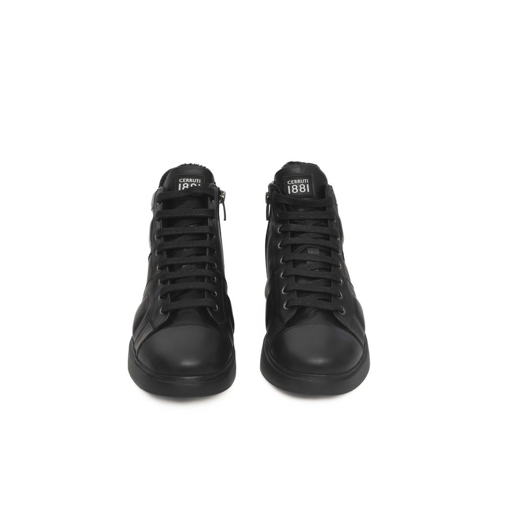 Cerruti 1881 Damen-Sneaker aus schwarzem Rindsleder