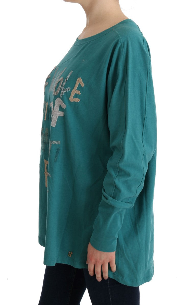 Pull oversize en coton vert John Galliano