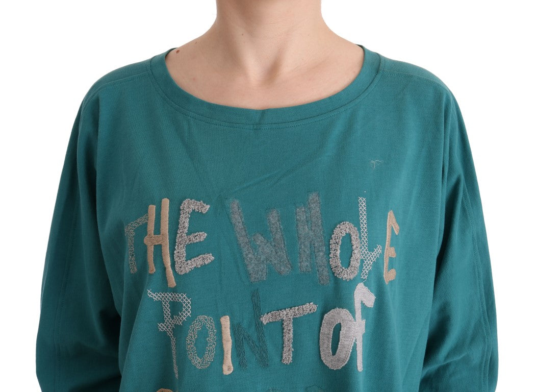 Pull oversize en coton vert John Galliano