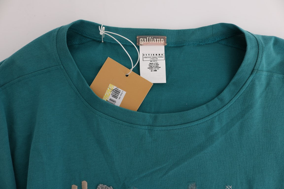 Pull oversize en coton vert John Galliano