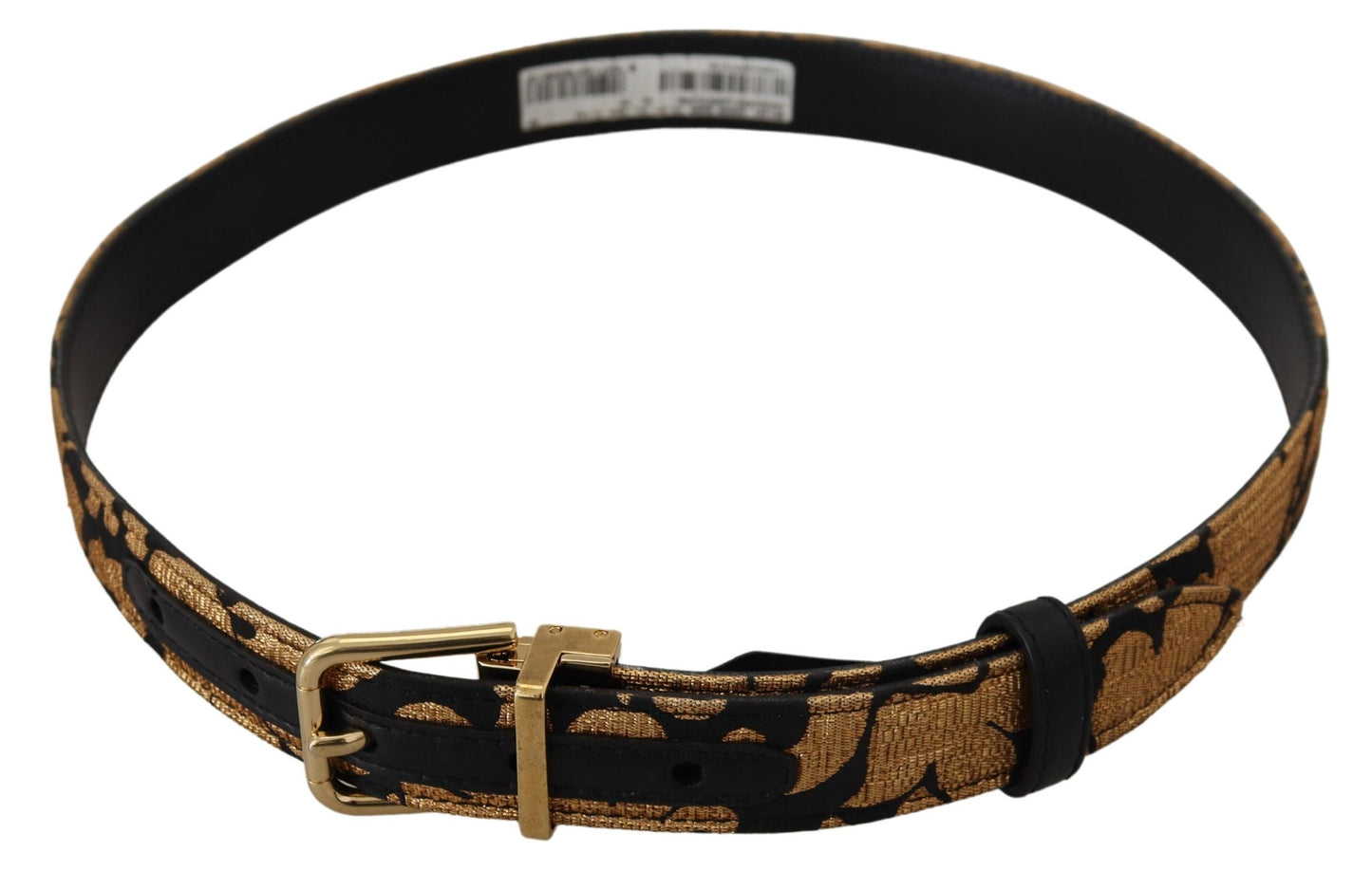 Ceinture à boucle logo en cuir jacquard multicolore Dolce & Gabbana