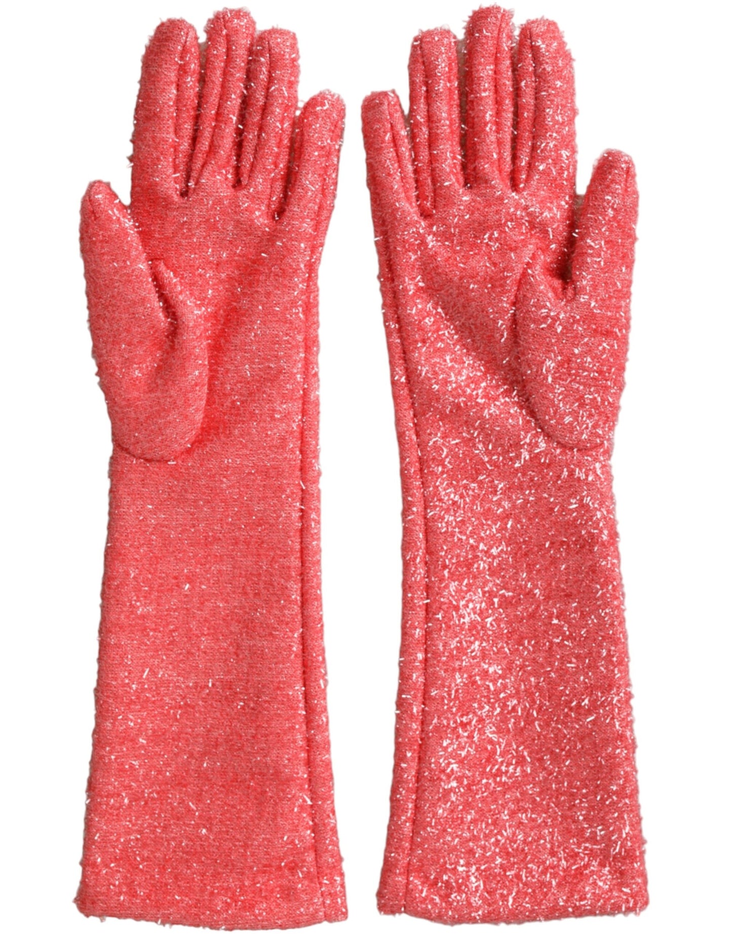 Gants mi-longs à motif lurex rose Dolce & Gabbana