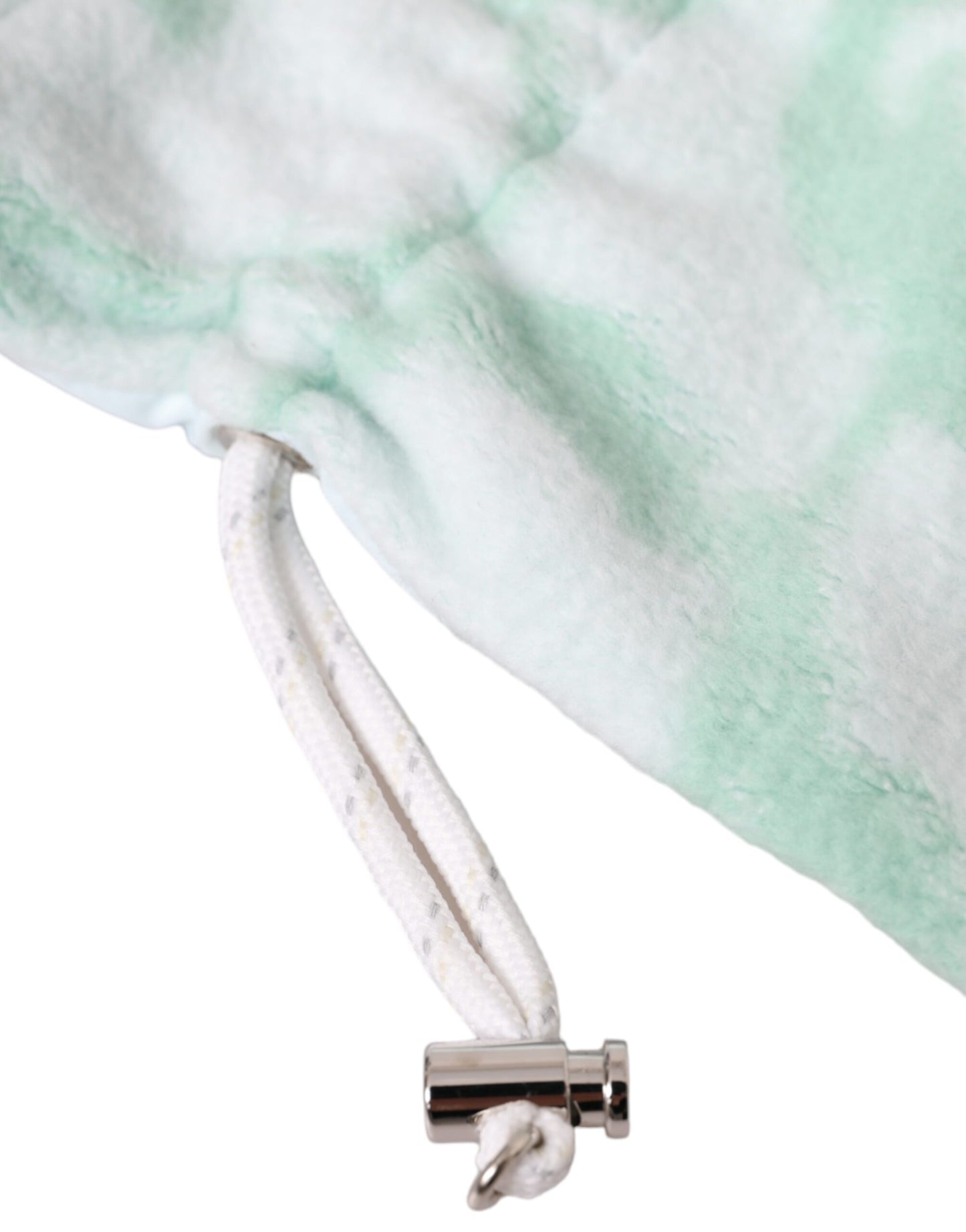 Dolce & Gabbana – Weiße Fäustlinge aus Nylonfleece in Handgelenkslänge