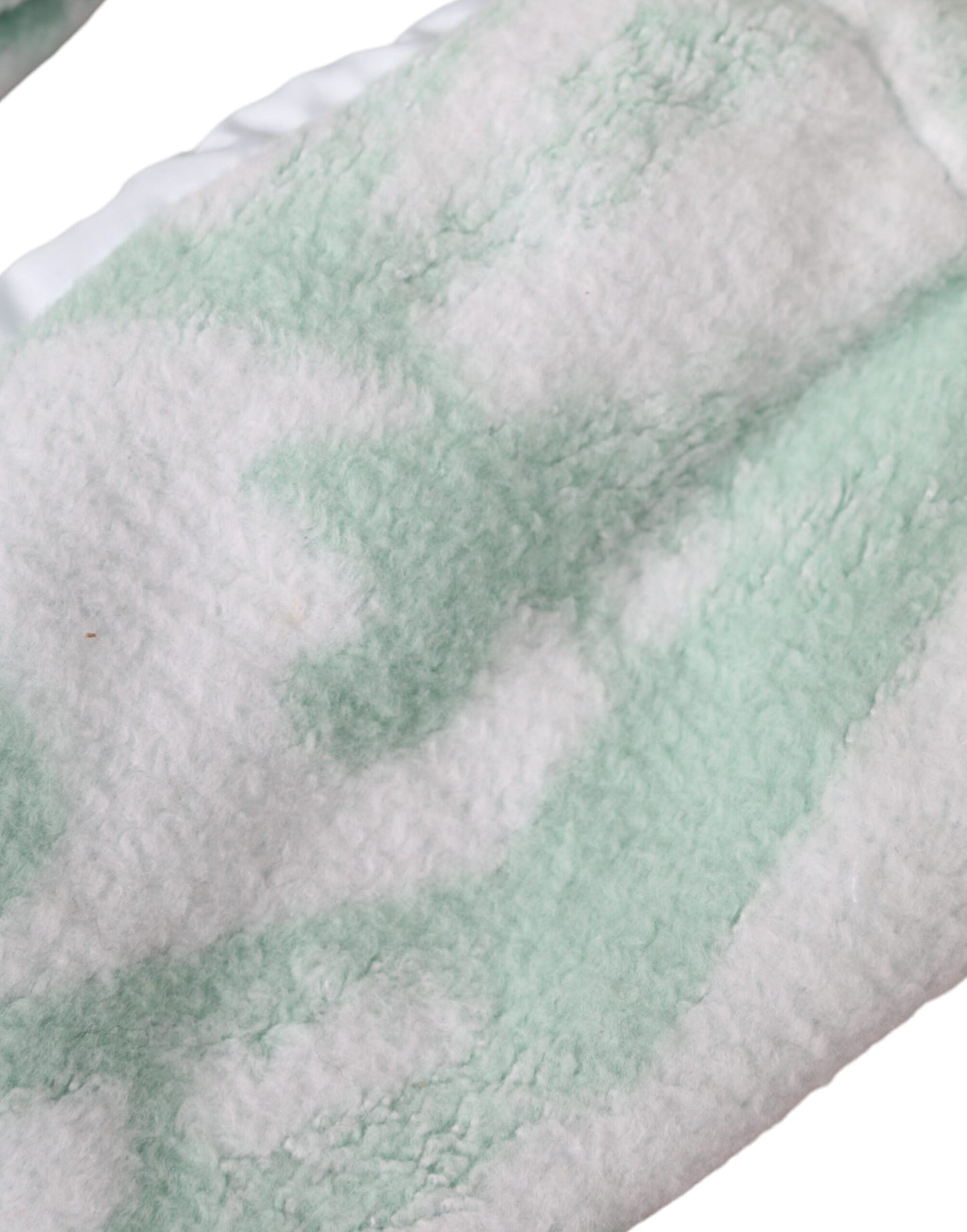 Dolce & Gabbana – Weiße Fäustlinge aus Nylonfleece in Handgelenkslänge