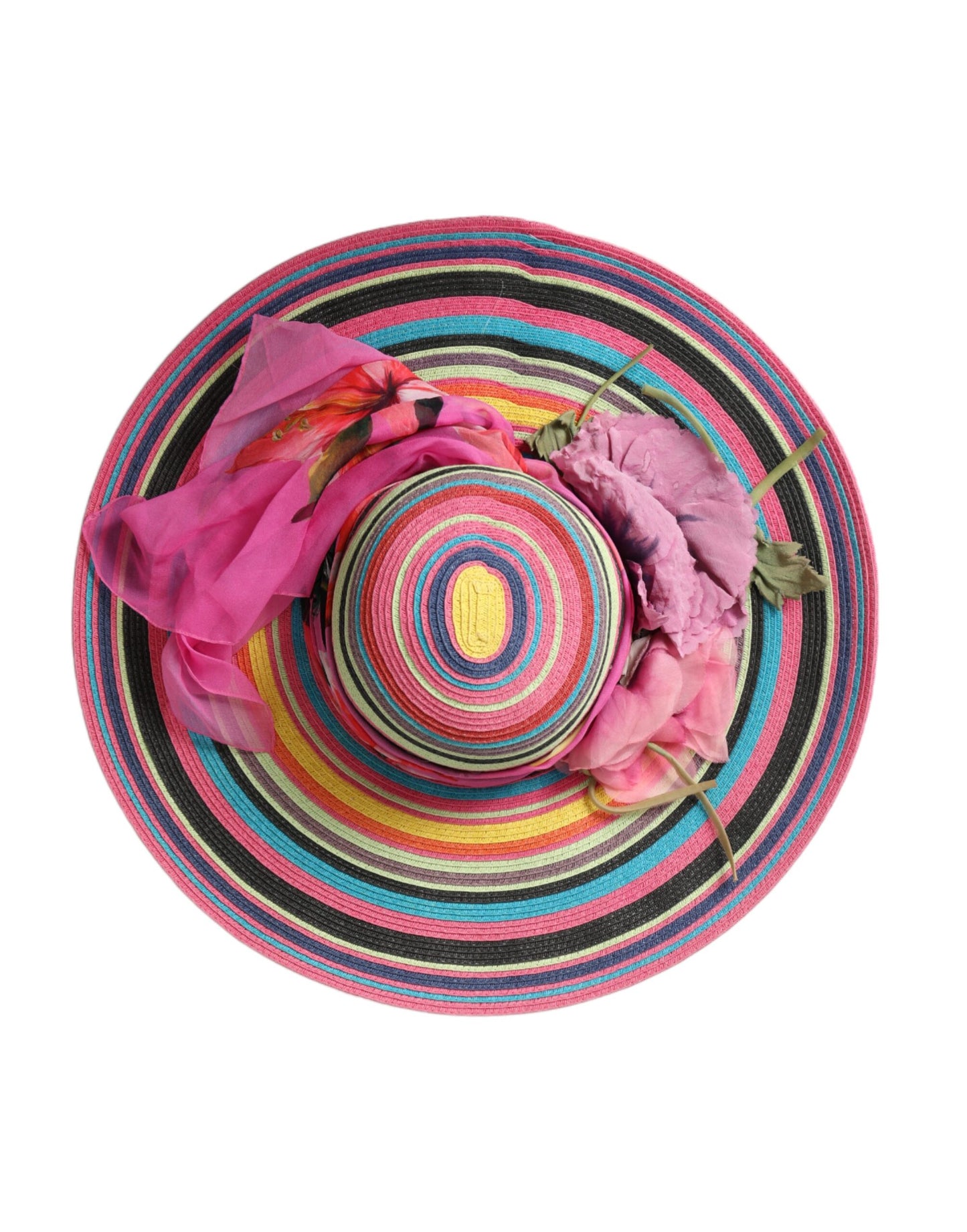 Dolce & Gabbana – Mehrfarbiger Fantasy-Schlapphut mit breiter Krempe