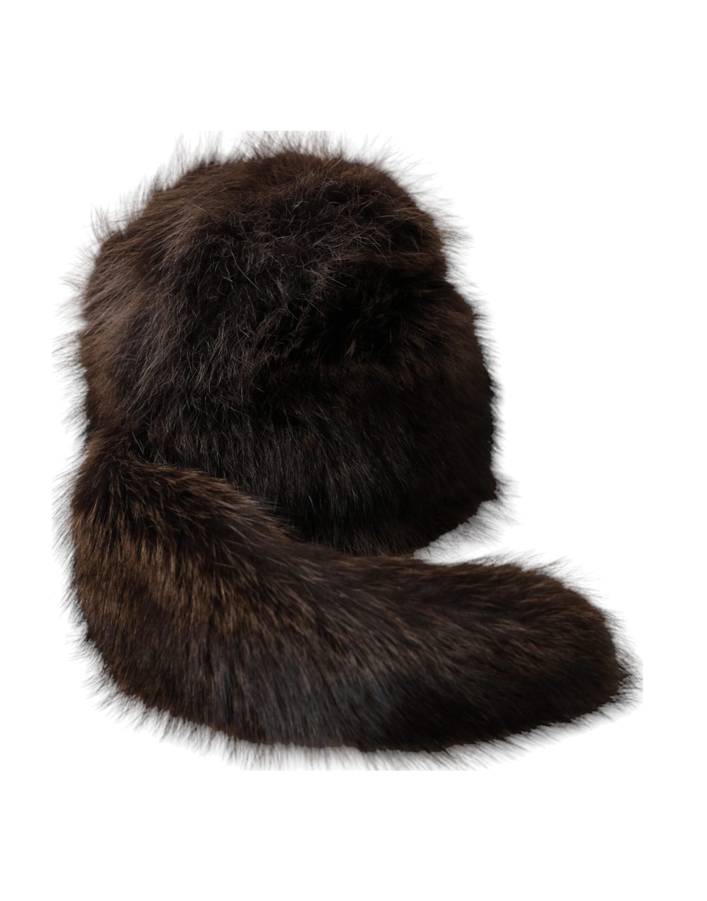 Chapeau bob en fourrure de raton laveur marron Dolce & Gabbana pour femme