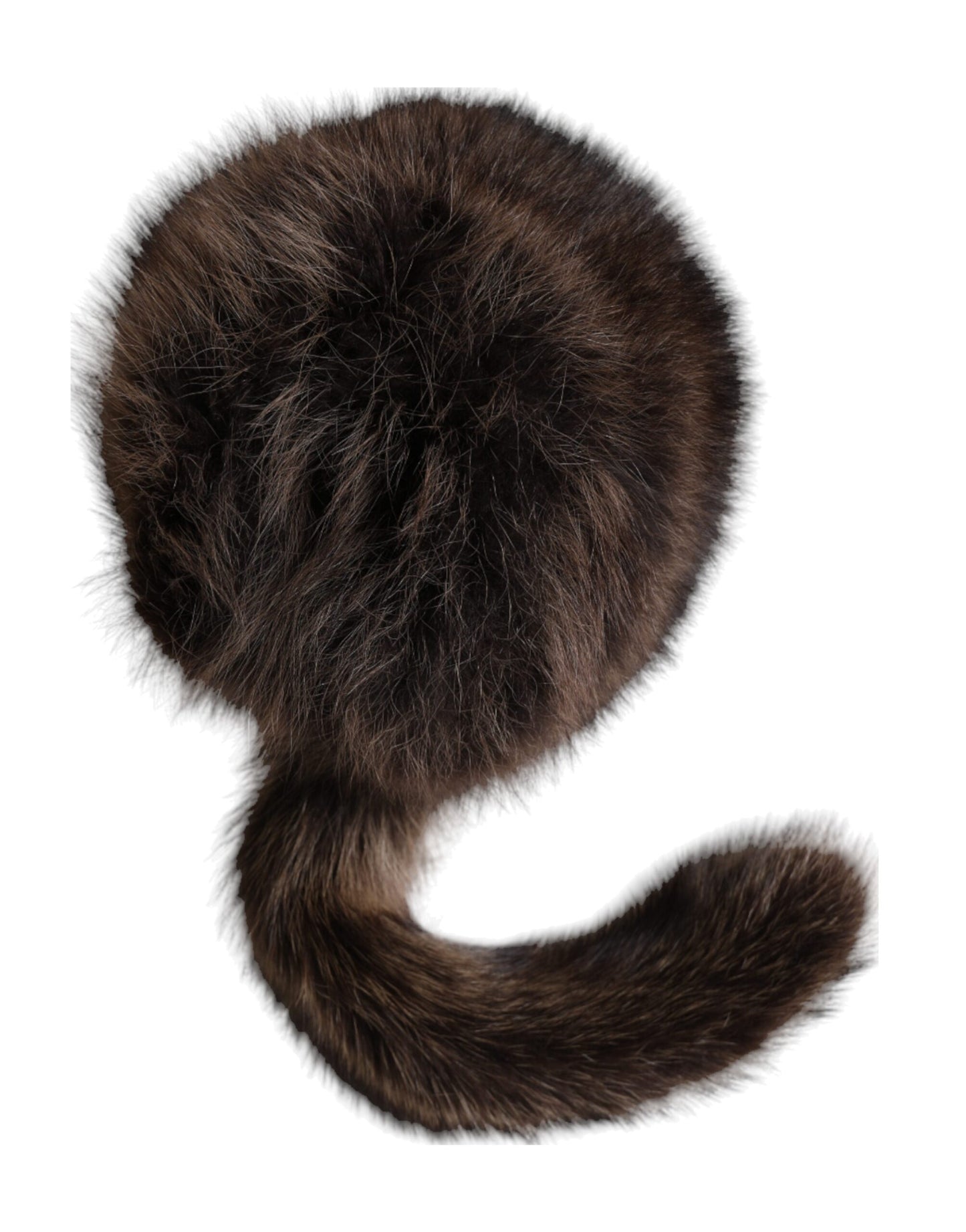 Chapeau bob en fourrure de raton laveur marron Dolce & Gabbana pour femme
